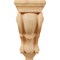 Ekena Millwork 4 1/2"W x 5"D x 10"H Medium Traditional Wood Corbel, Red Oak CORW05X05X10TRRO - alternate 2
